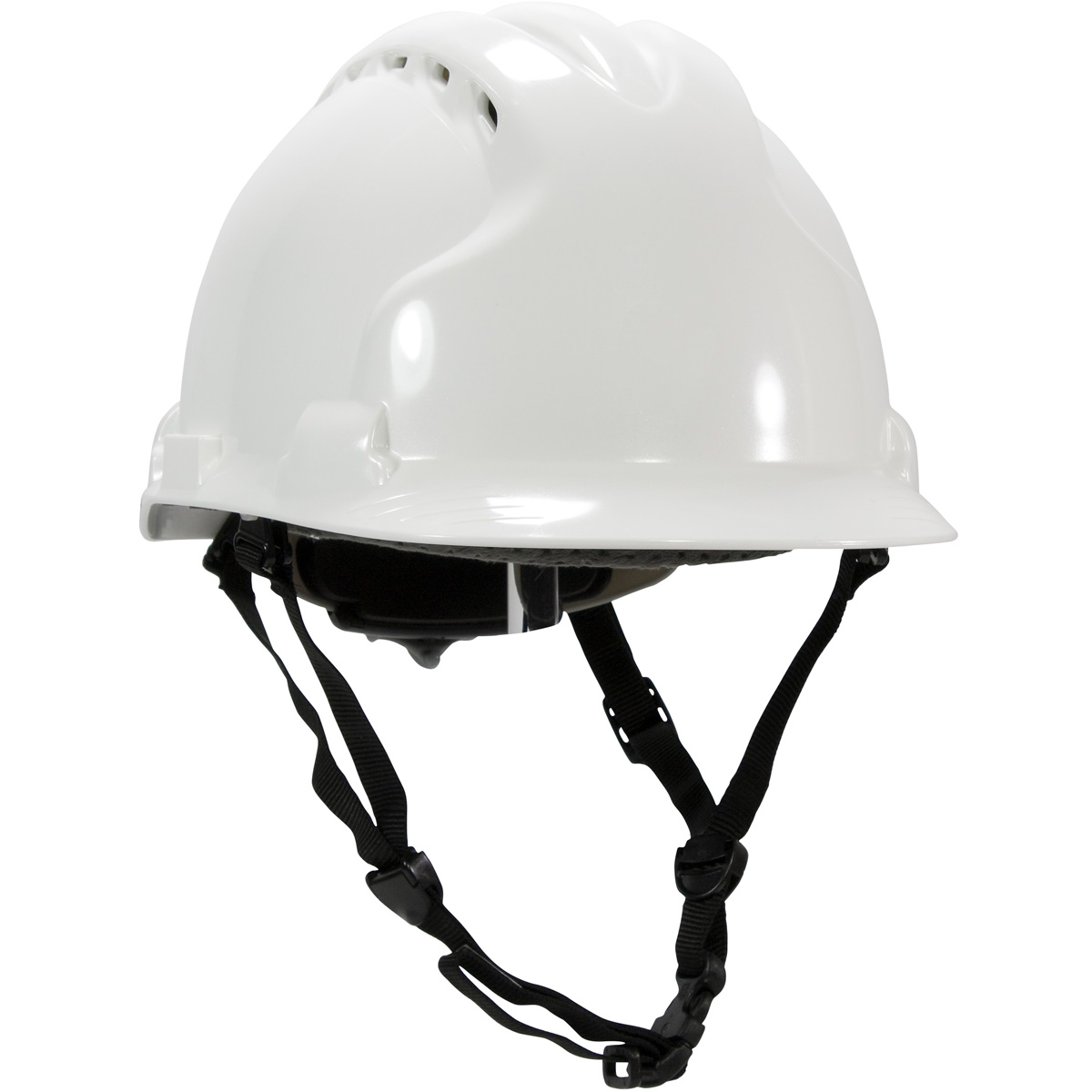Safety helmets with integrated chin strap