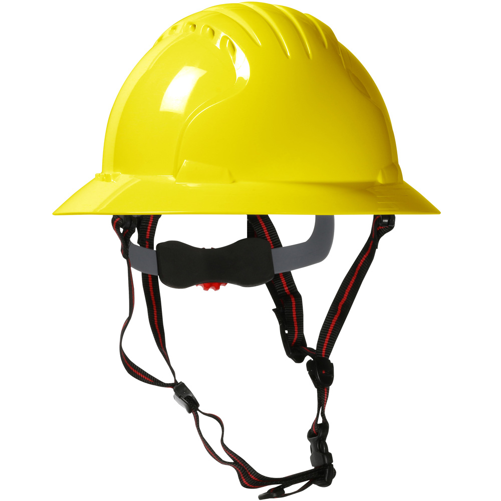 Safety helmets with integrated chin strap