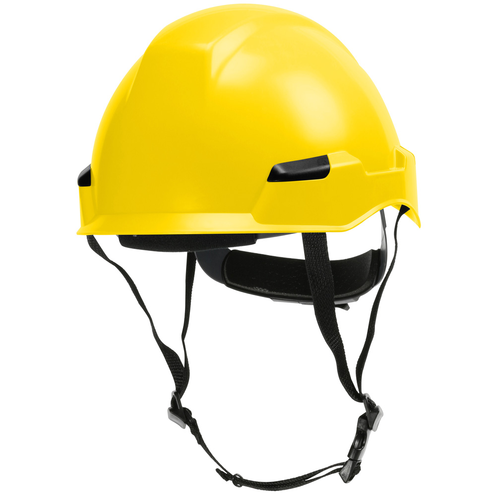 Safety helmets with integrated chin strap