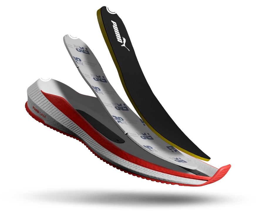 Power Foam layered shoe sole